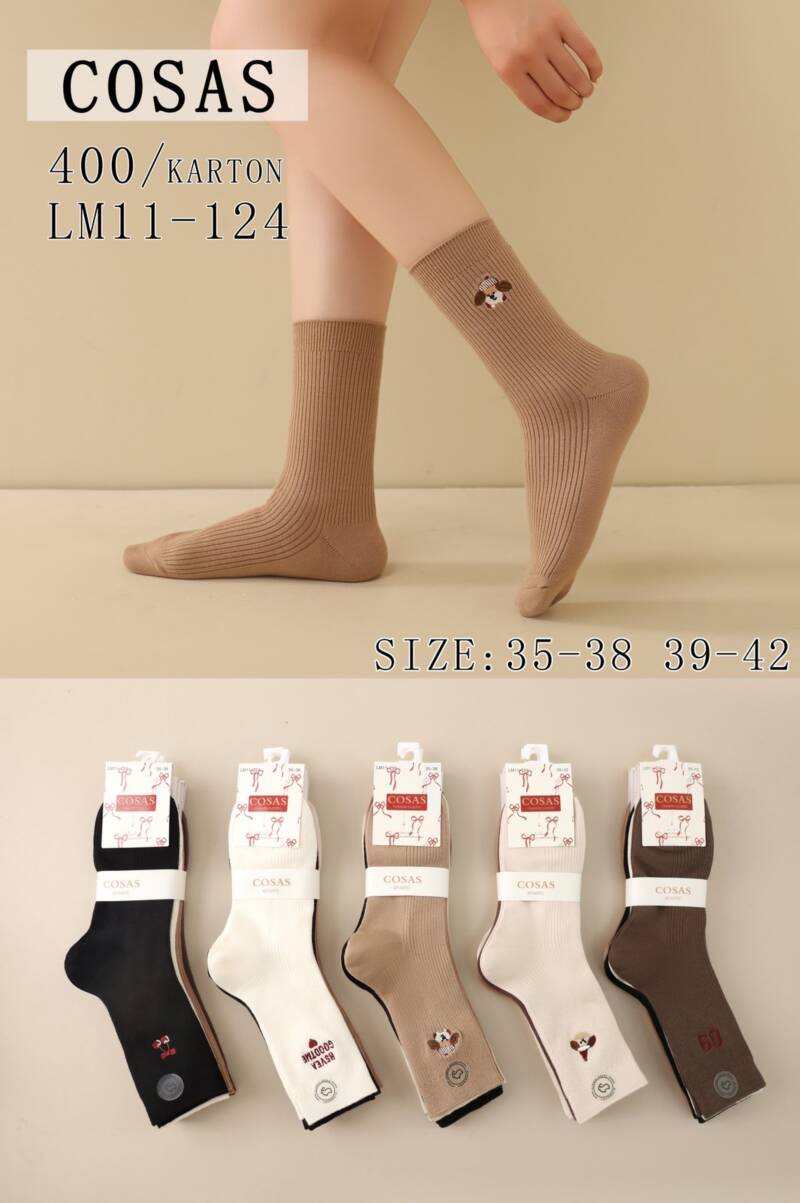 Skarpety damskie Roz 35-42, Mix kolor Paczka 40 szt